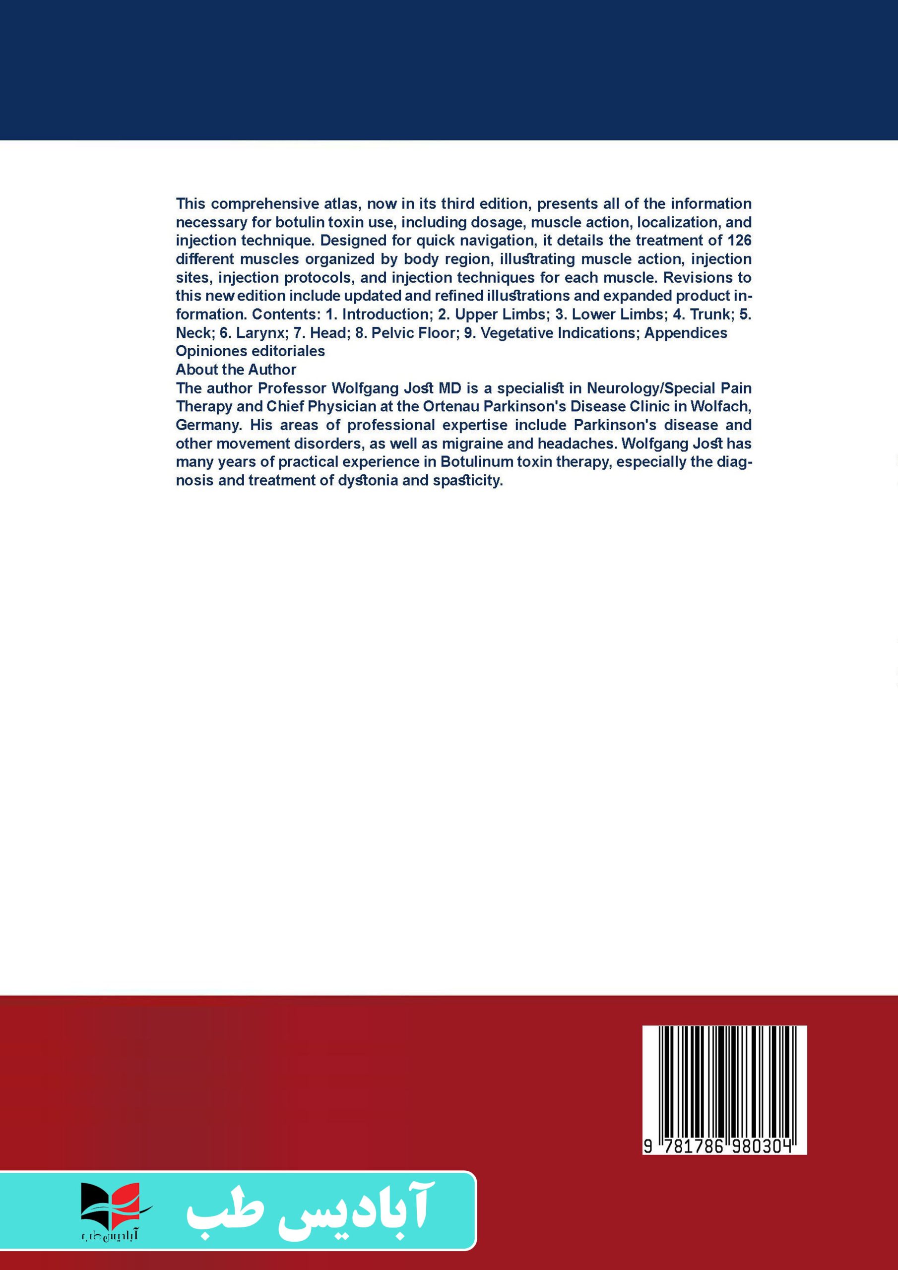 سم　دوز،　سازی،　اطلس　تزریق　آبادیس　Atlas　محلی　Edition　3rd　3rd　ویرایش　سوم　Botulinum　Localization,　Toxin　of　Dosage,　Injection,　ویرایش　سوم　Application,　Edition　کاربرد،　بوتولینوم،　طب